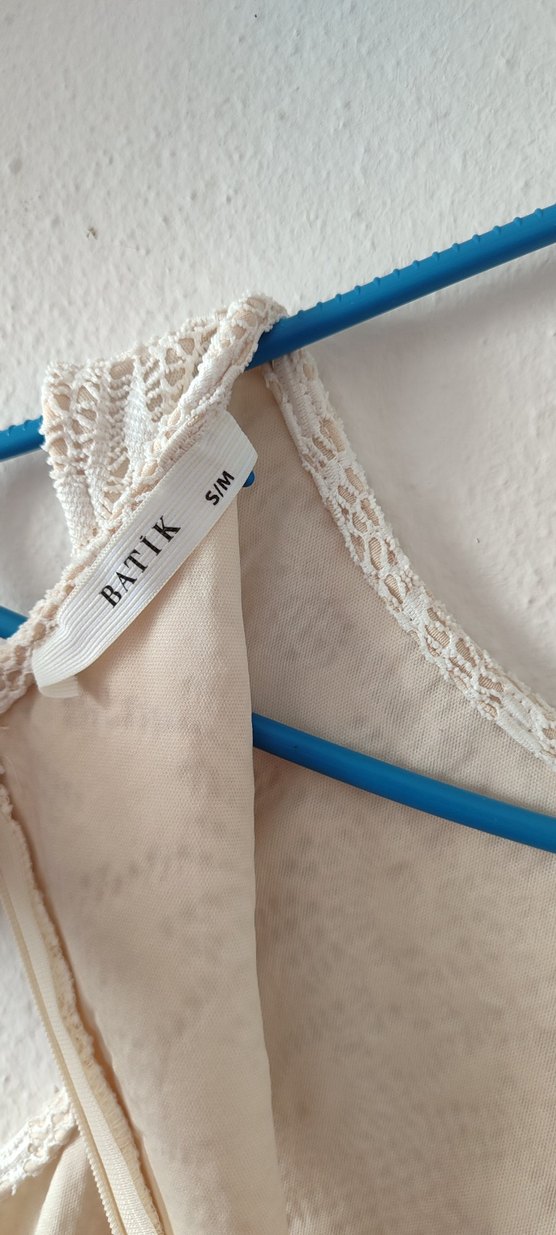 Dantel Detaylı Beyaz Mini  Elbise - Görsel 3