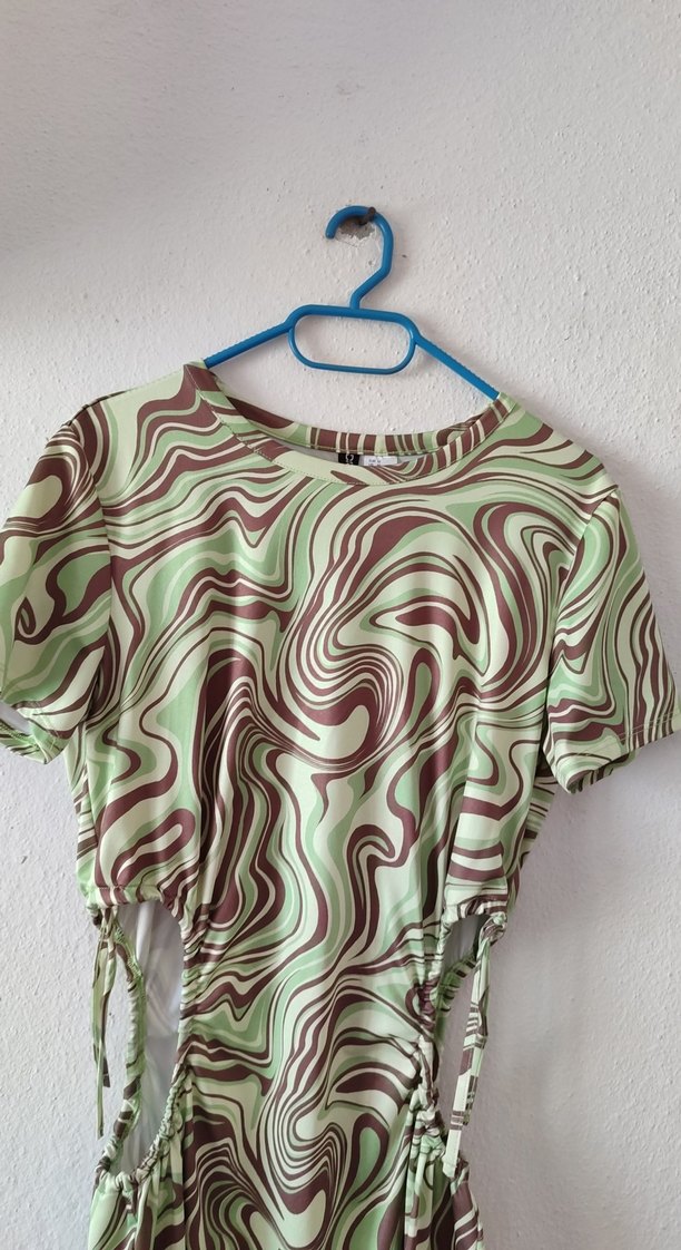 Bohem Çok Renkli kısa Elbise - Görsel 3