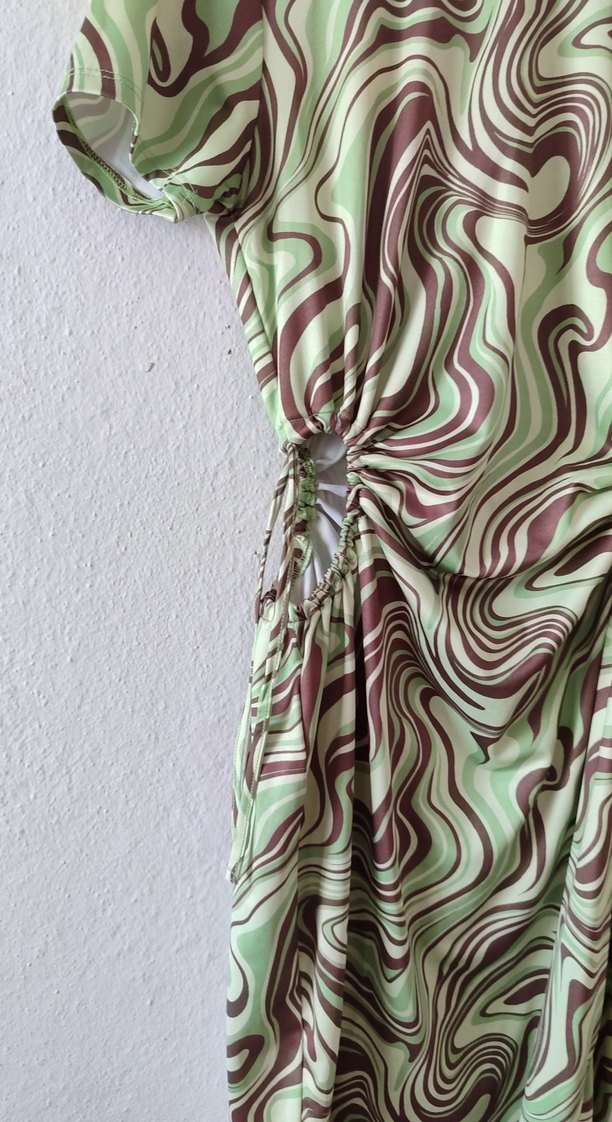 Bohem Çok Renkli kısa Elbise - Görsel 5