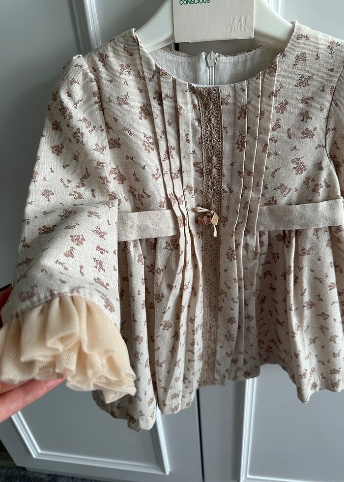 Bebek 1 yaş çiçekli elbise - Görsel 3