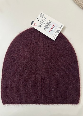 Bordo Kadın Örgü Bere yeni sezon zara - Görsel 2