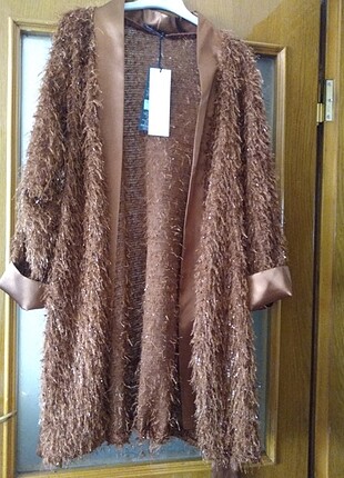 Kahve rengi kimono ceket 