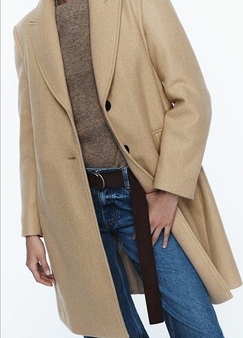 xs Beden camel Renk Zara marka kaban