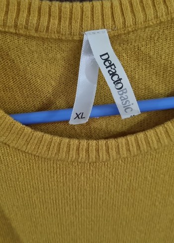 xl Beden Sarı Kadın Yuvarlak Yaka Triko Kazak
