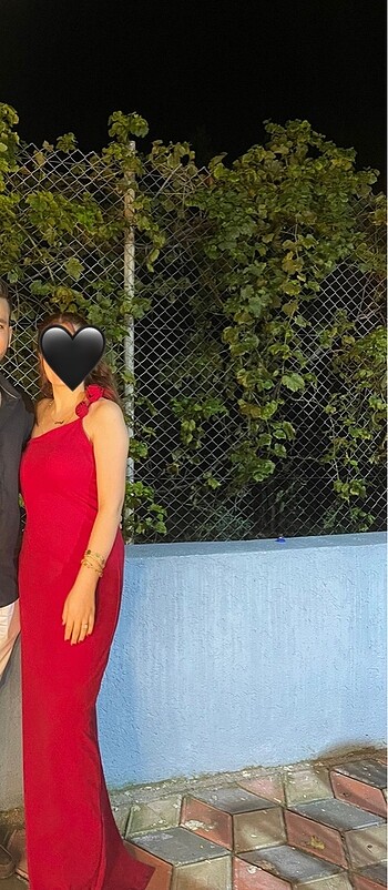 Kırmızı Uzun Elbise - Görsel 2