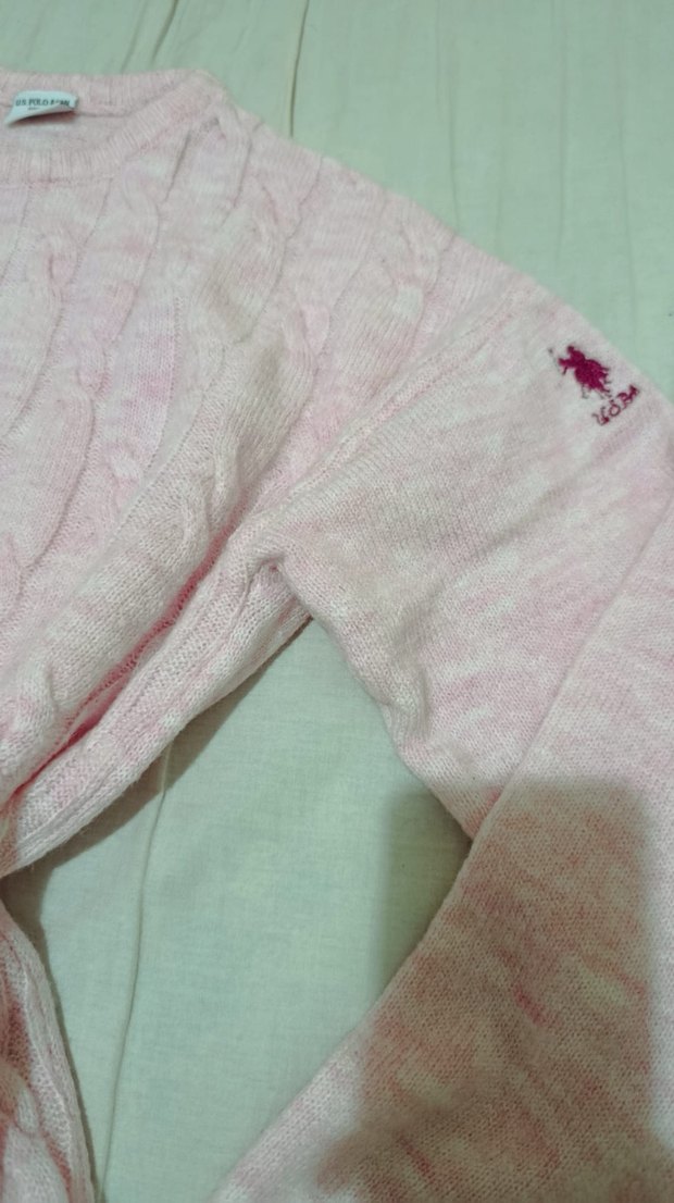 Pembe Polo Triko Kazak - Görsel 2