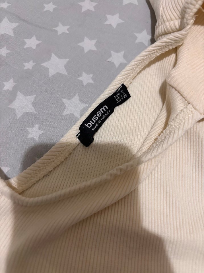 Crop bluz ekru - Görsel 4