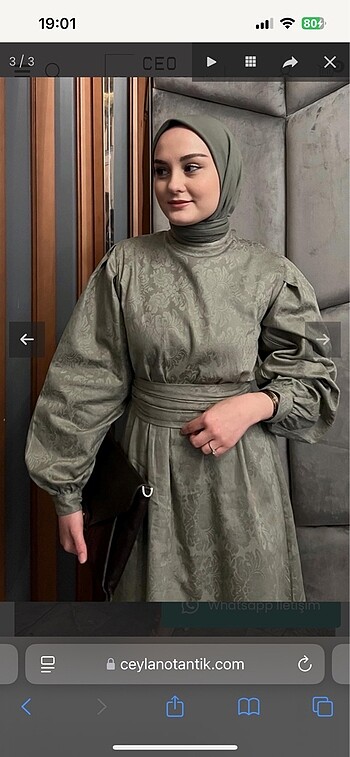 Suud Collection ceylan otantik jakarlı abiye