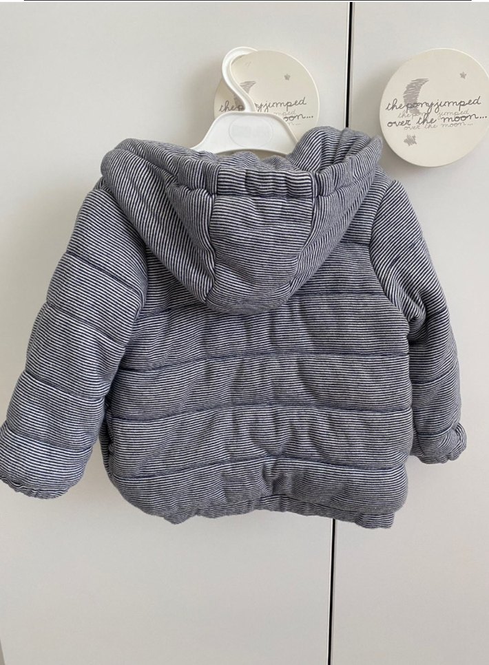 Gri Nakışlı Erkek Çocuk Fermuarlı Mont - Görsel 2