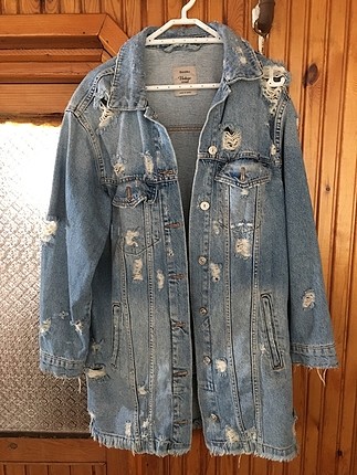 Bershka uzun kot ceket