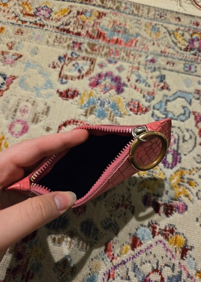 Pembe suni deri cuzdan - Görsel 2