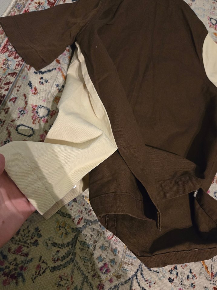 Kısa Kollu Çift Renkli Kot Ceket - Görsel 4