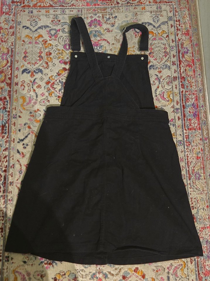 Siyah Kot Tulum Mini Elbise - Görsel 2