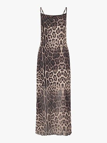 Leopar tül elbise