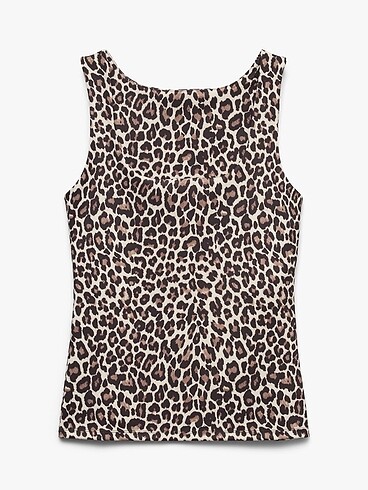 Leopar askılı bluz