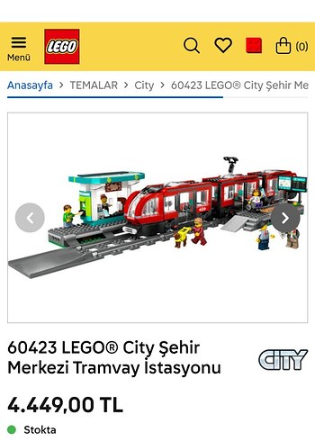 LEGO City Şehir Merkezi Tramvay İstasyonu