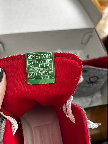 37 Beden gri Renk Benetton Ayakkabı