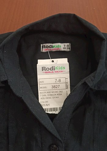 Siyah Kısa Kollu çocuk gömlek rodikids - Görsel 3