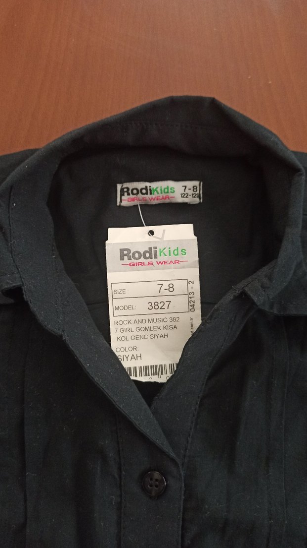 Siyah Kısa Kollu çocuk gömlek rodikids - Görsel 3