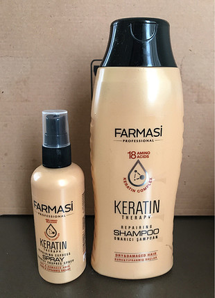 Farmasi keratin şampuan saç kremi