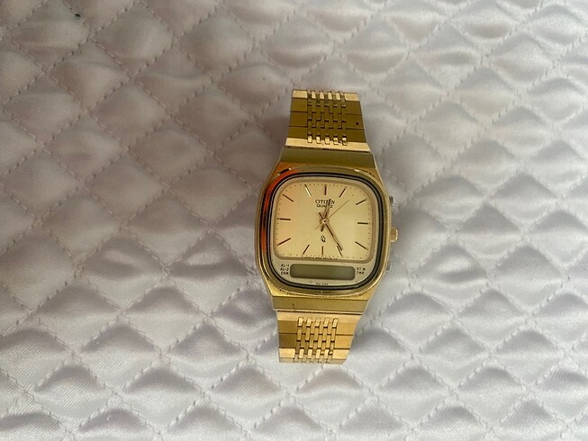 Oldies vintage citizen quarz watch altın kol saati