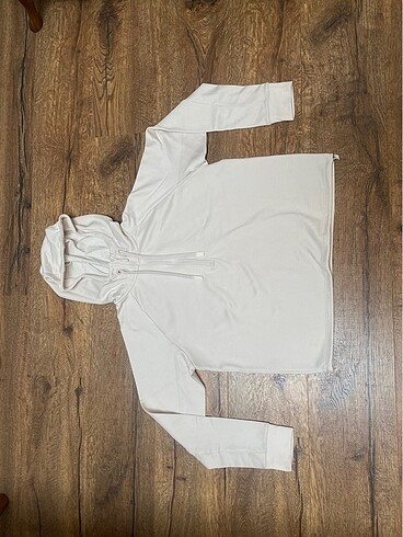 H&M kapüşonlu fermuarlı uzun kollu spor üstü ceket