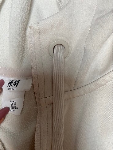 m Beden H&M kapüşonlu fermuarlı uzun kollu spor üstü ceket