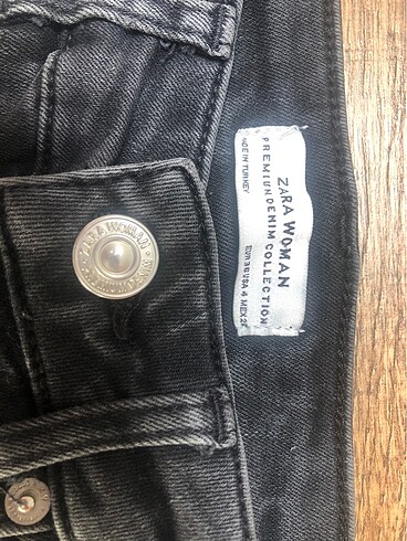 Zara Zara kot jean kapri şort pantolon taşlanmış