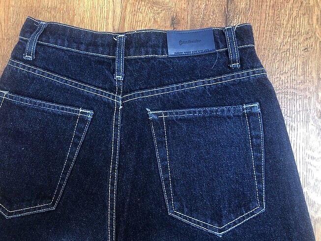 36 Beden lacivert Renk 2000?s baggy bol paça ispanyol jean kot pantolon