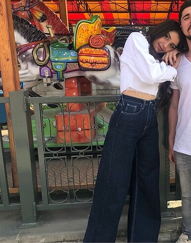 Stradivarius 2000?s baggy bol paça ispanyol jean kot pantolon