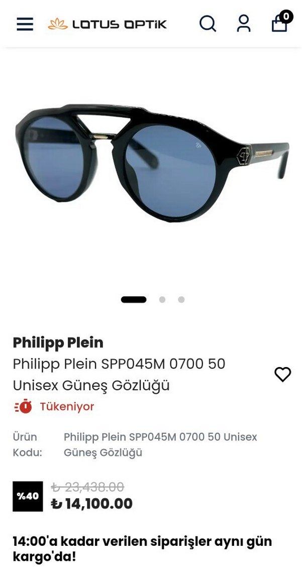 Philipp Plein güneş gözlüğü - Görsel 4