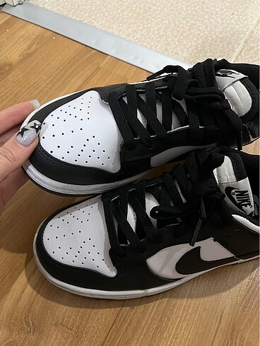37 Beden siyah Renk Nike dunk siyah beyaz spor ayakkabı