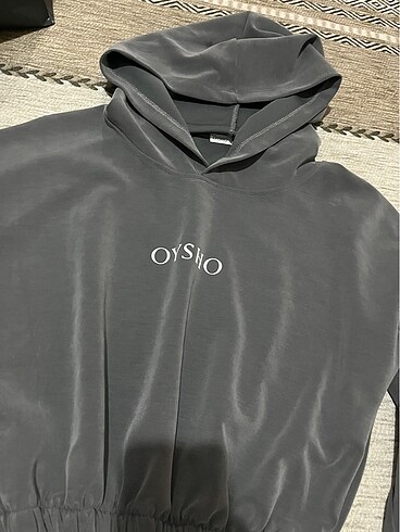 Oysho gri kadife sweatshirt