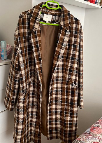 Ekoseli uzun kaşe kaban - Görsel 5