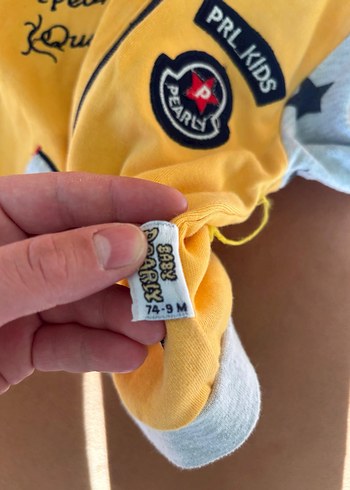 Sarı Gri Fermuarlı Erkek Çocuk Sweatshirt - Görsel 2