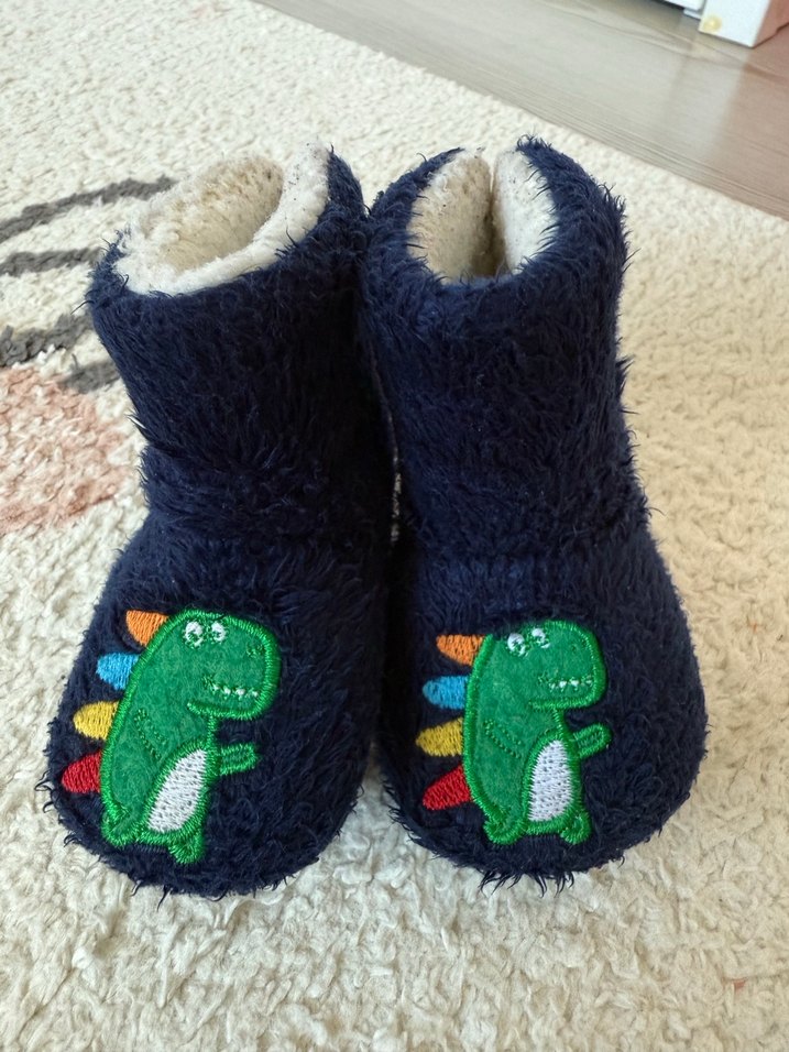 Renkli Nakışlı Erkek Çocuk Ev Terliği panduf - Görsel 2