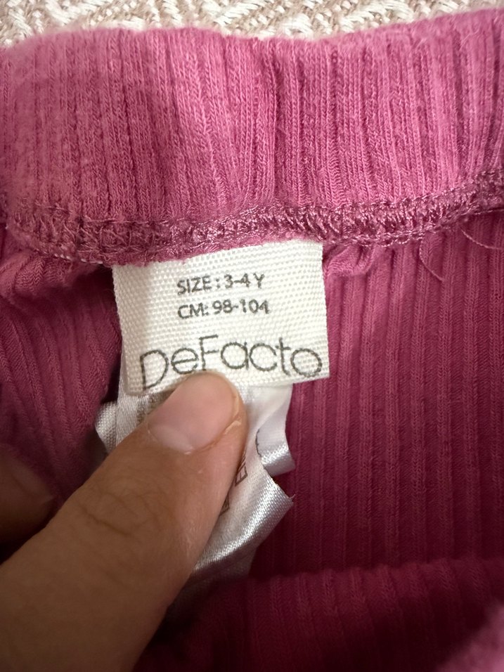 Mor Triko Bol Kesim Kız Tayt - Görsel 2