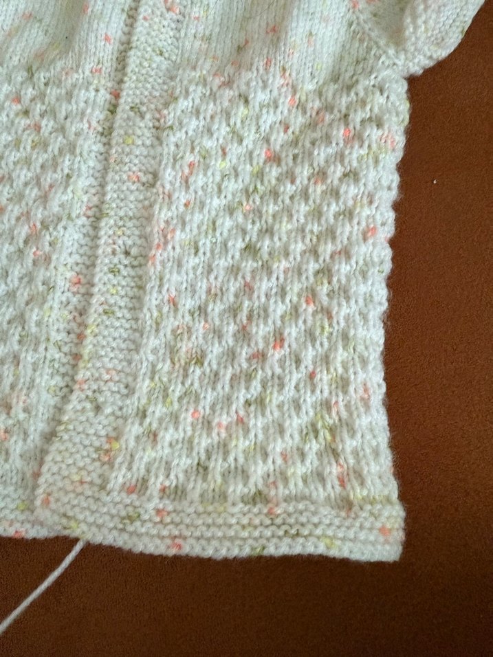 Beyaz Kısa Kollu bebek örgü yelek - Görsel 2