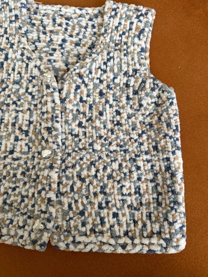 Bohem Tarzı Erkek Çocuk Örgü Yelek - Görsel 3