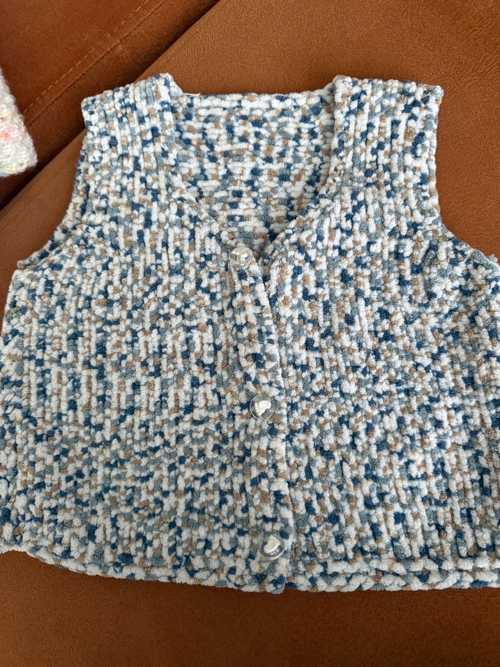 Bohem Tarzı Erkek Çocuk Örgü Yelek - Görsel 2