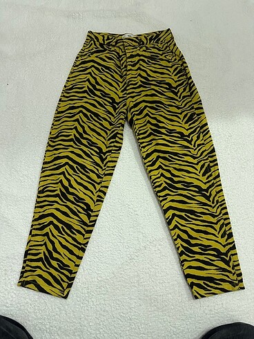 Mom jean zebra desen