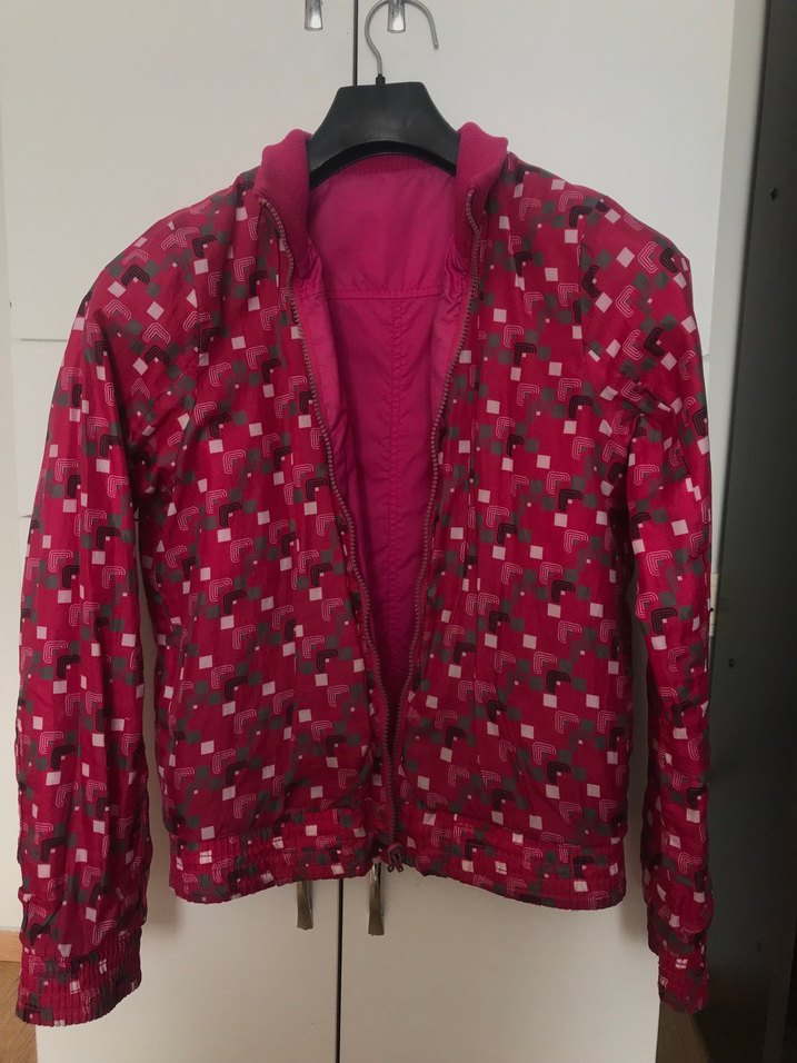 Defacto Çift Taraflı Pembe Desenli Kadın Yağmurluk Ceket - Görsel 3