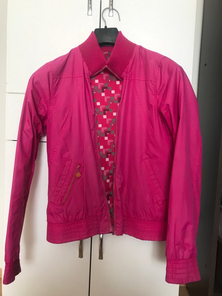 Defacto Çift Taraflı Pembe Desenli Kadın Yağmurluk Ceket - Görsel 2