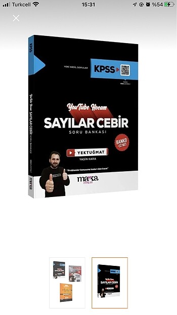 MARKA YAYINLARI KPSS 2024 YEKTUĞMAT MATEMATİK SAYILAR CEBİR SORU