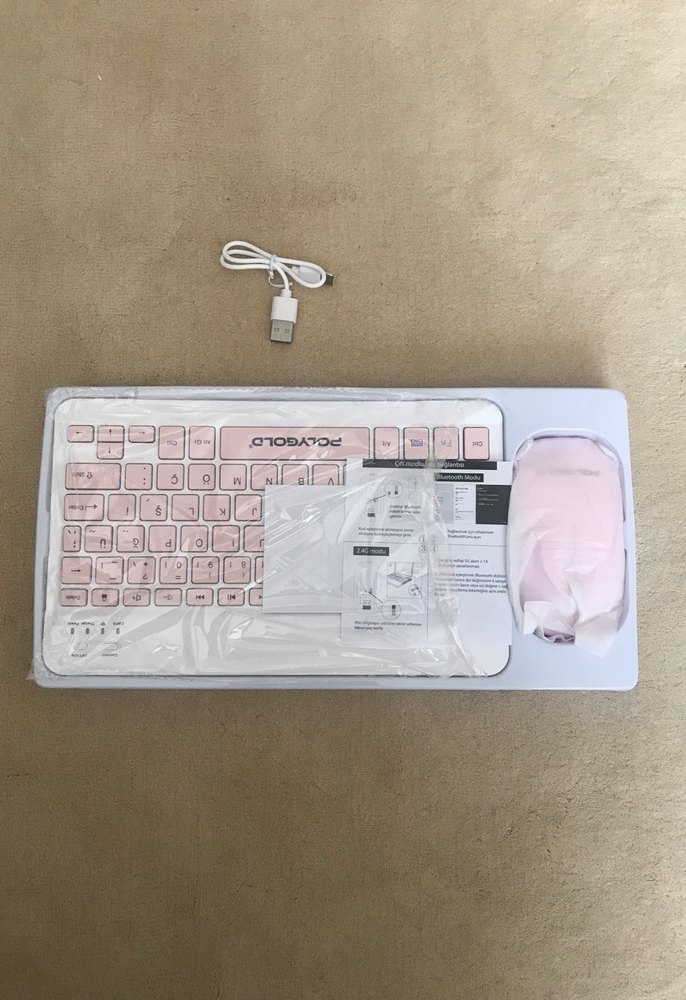 Tüm Cihazlara Uyumlu Kablosuz Bluetooth Klavye ve Mouse Seti - Görsel 3