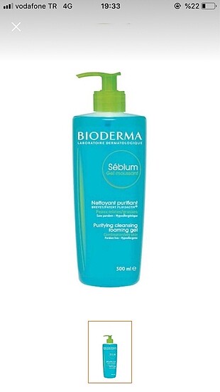 Bioderma yüz temizleme jeli