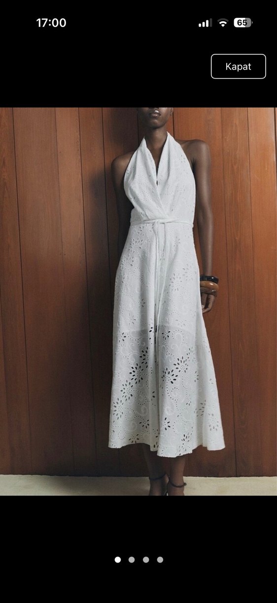 Zara beyaz elbise - Görsel 3
