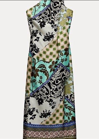 Zara saten elbise - Görsel 2