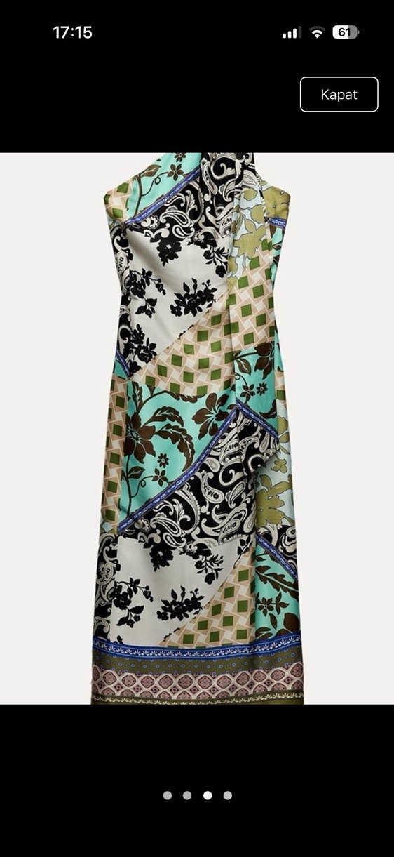 Zara saten elbise - Görsel 2