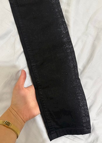 Siyah Parlak Baskılı Ted baker jean - Görsel 5